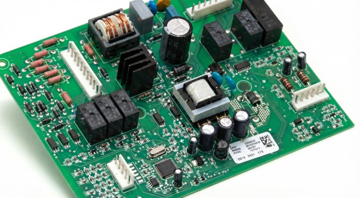 Refrigerator control board used for temperature regulation and error codes
