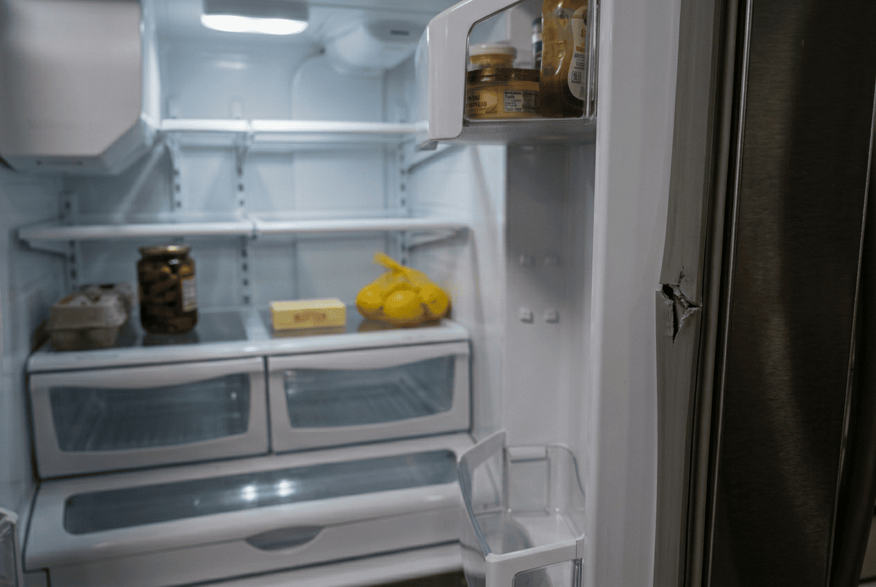 Damaged gasket on WRF555SDFZ refrigerator